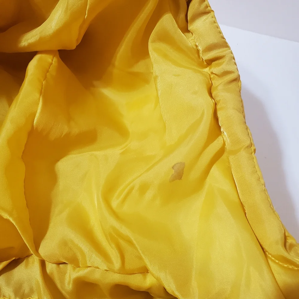 Zara Kids Girls Hooded Zipper Puffer Vest Size 6/7 Yellow